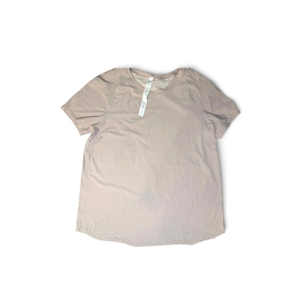 Lululemon Quick Pace Short Sleeve Scallop Edge Muse Sz 8 Laser Cut Athleisure